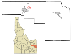 Bonneville County Idaho Incorporated and Unincorporated areas Iona Highlighted